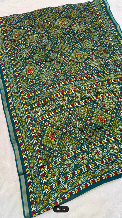 Vintage Bandhani X Mul Cotten Saree