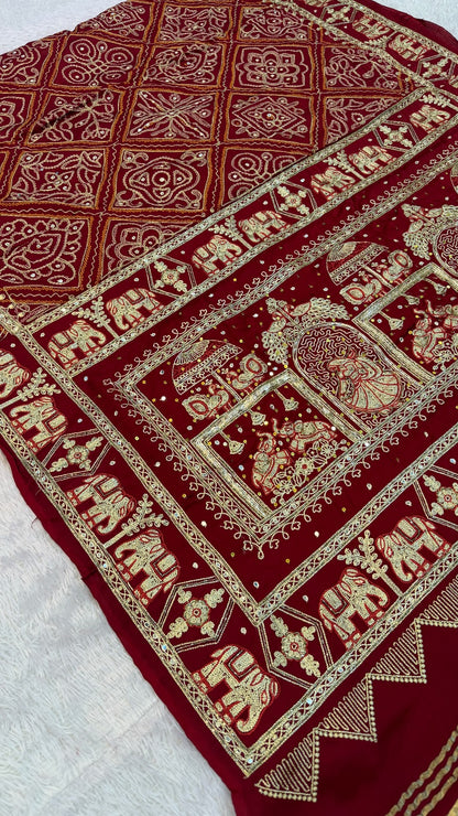 Traditional Gharchola Saree - 3026