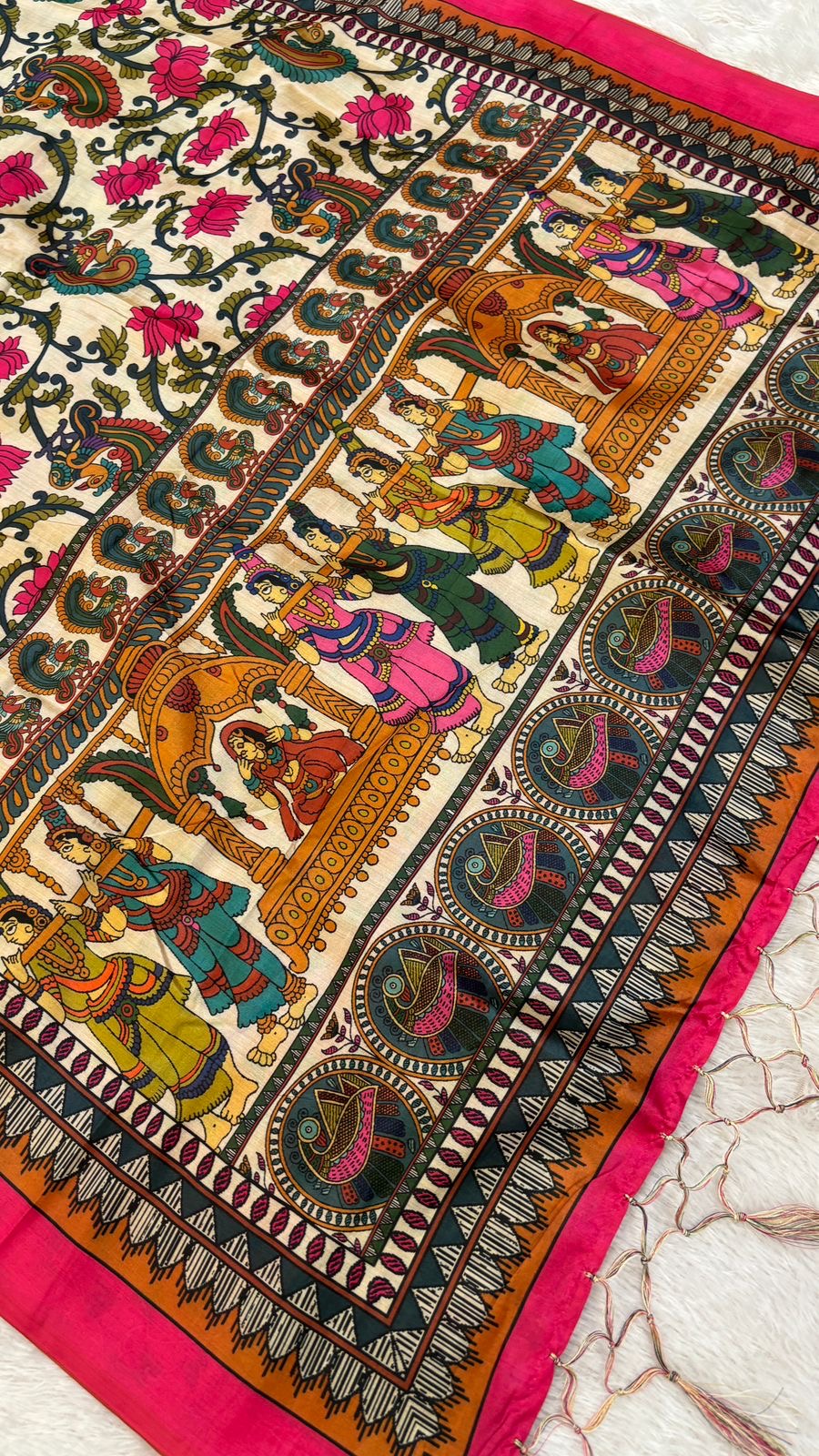 Tusser Silk Kalamkari Saree Vol.5