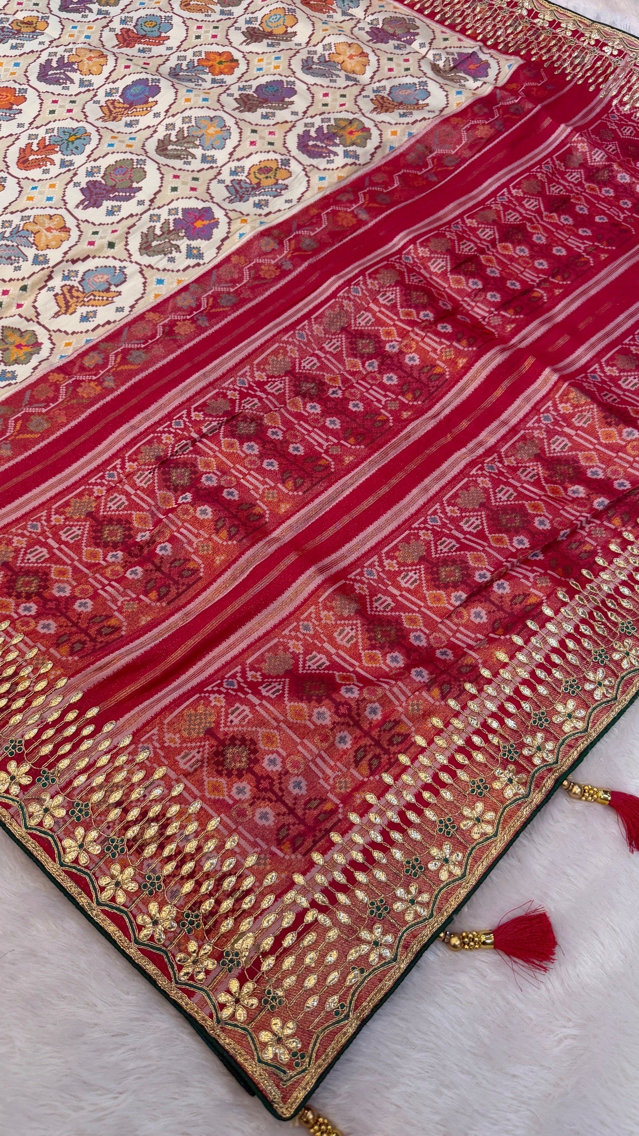 Tradition Patola Saree with Heavy Border