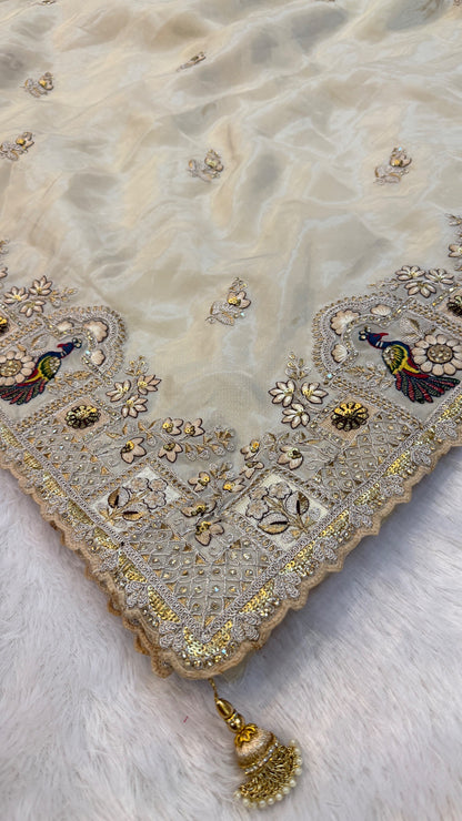 Shaan-E-Hindustan Limited Edition Saree! Peacock Border Vol.2