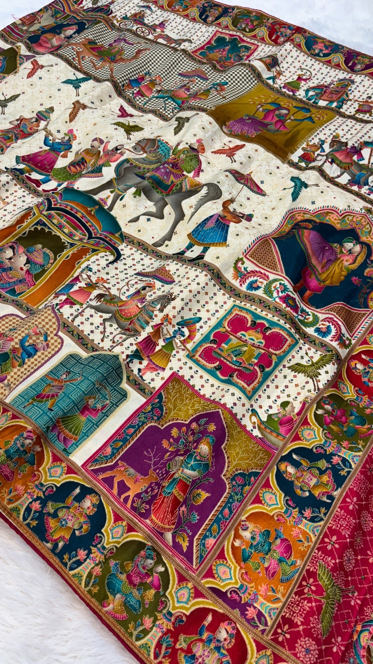 Pure Hand Weaving Kalamkari Saree