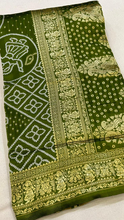 Lakhanavi Bandhani Saree