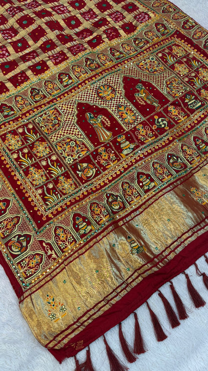 Traditional Gharchola Saree - 4044