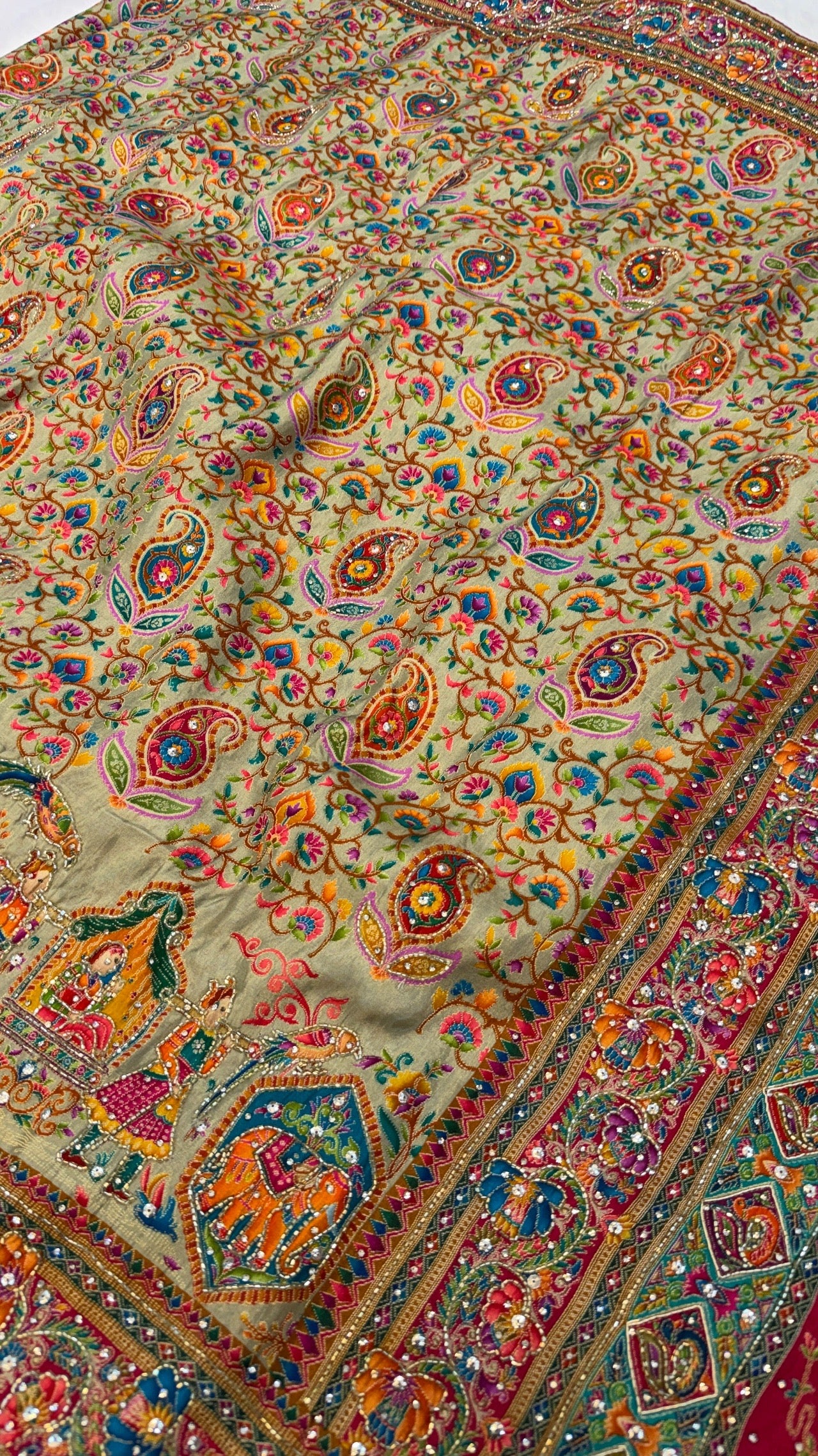 Pure Kalamkari Real Handwork Saree (8)