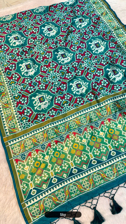 Double Ikkat Patola Saree