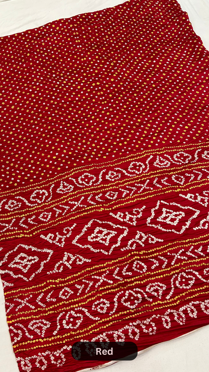 Kutchi Bandhani Saree (Ek Dano Crush)