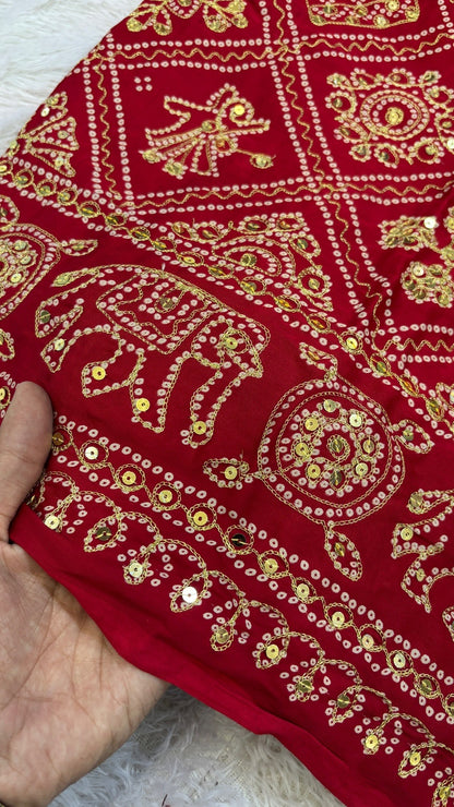 SvarṇaVastra :- Untouched and Sacred Saree with Sequence Work