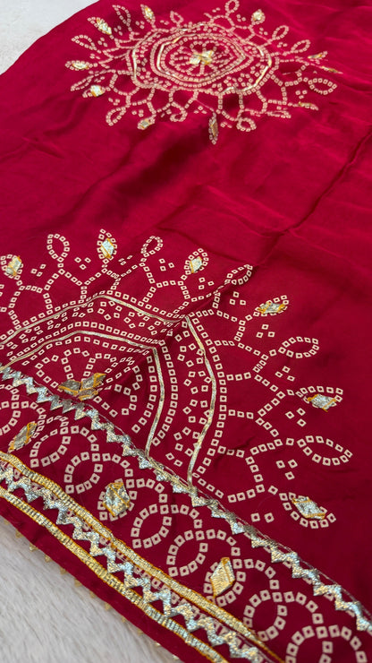 Royal Gottapatti Silk Bandhej Saree (RANI-VS)
