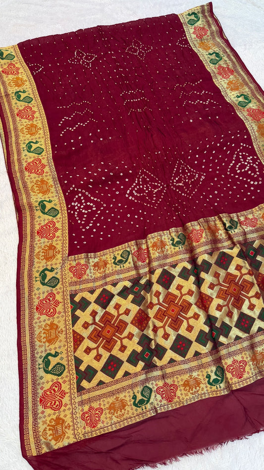 Hand Bandhani Saree SALE : 18