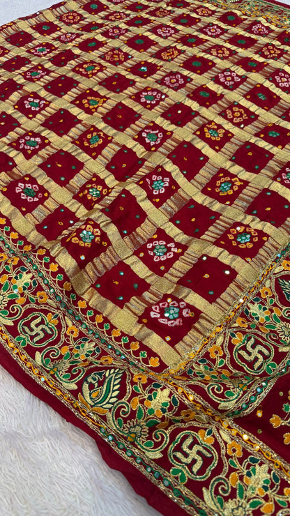 Traditional Gharchola Saree - 4040