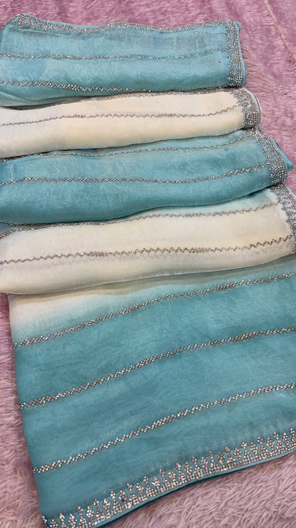 Premium Designer Saree (Blue)