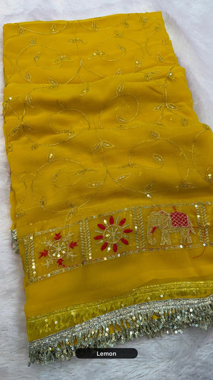 Rajawadi Saree With Trending Border