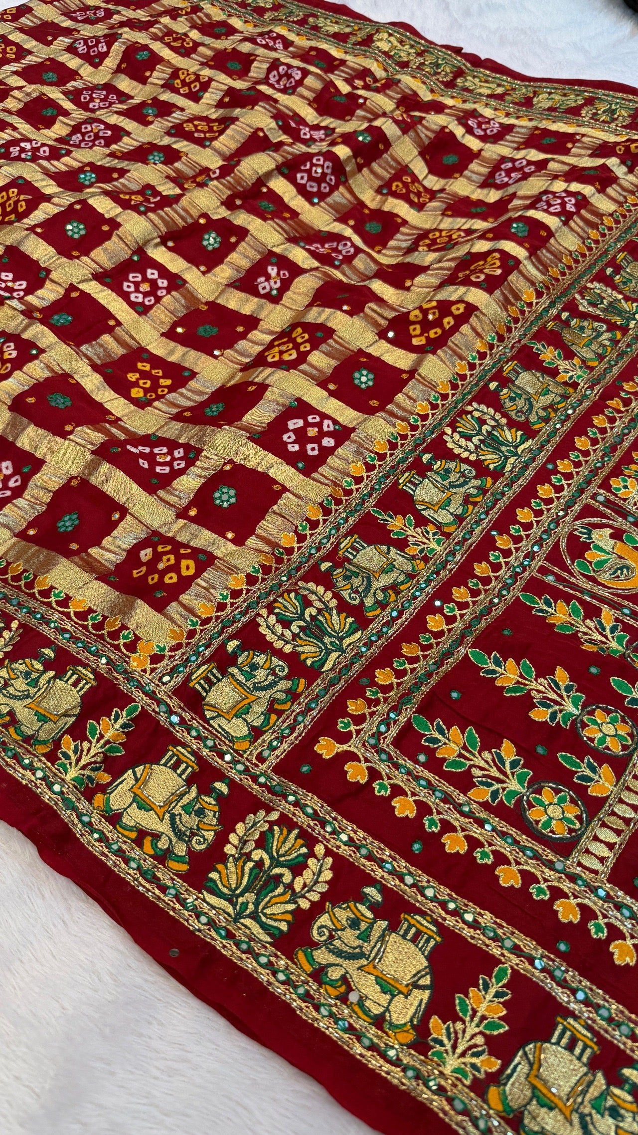 Traditional Gharchola Saree (C.)