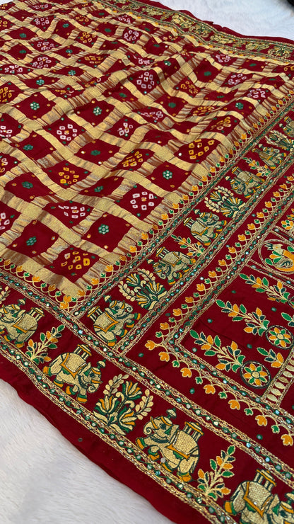 Traditional Gharchola Saree (C.)