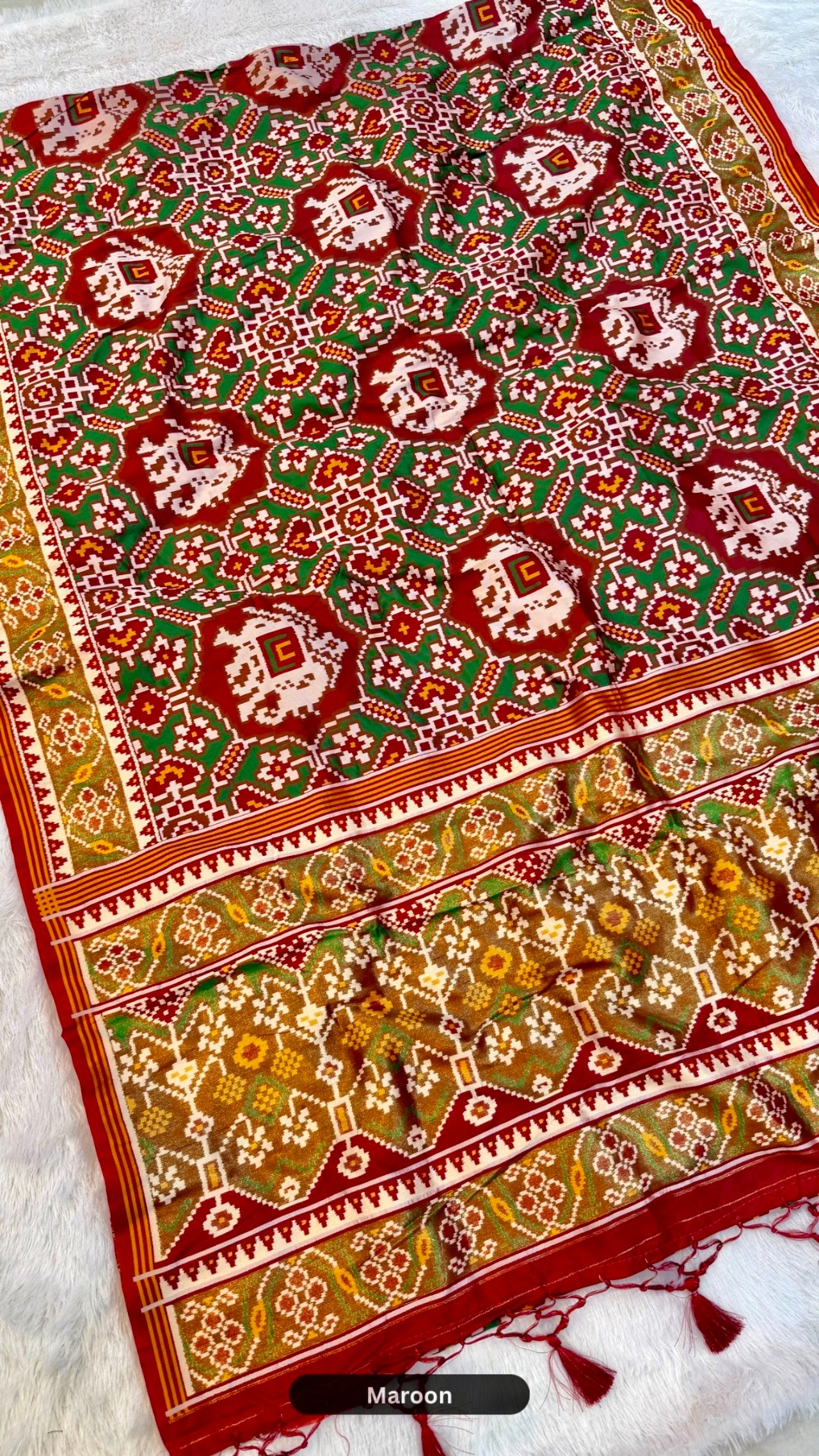 Double Ikkat Patola Saree
