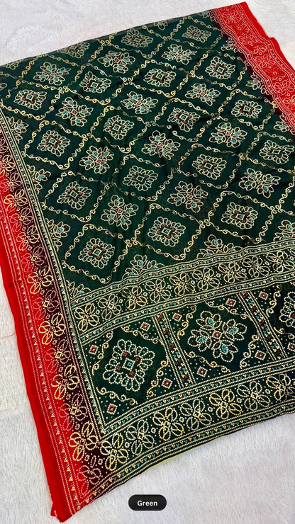 Traditional Bandhej Saree Vol.2