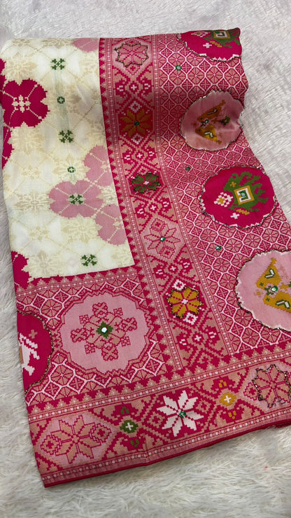 Soft Silk Handwork Patan Patola Sare