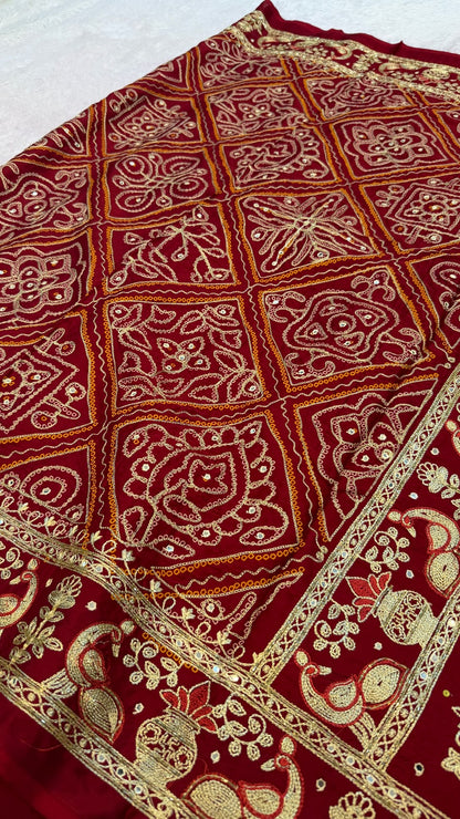 Traditional Gharchola Saree - 3022