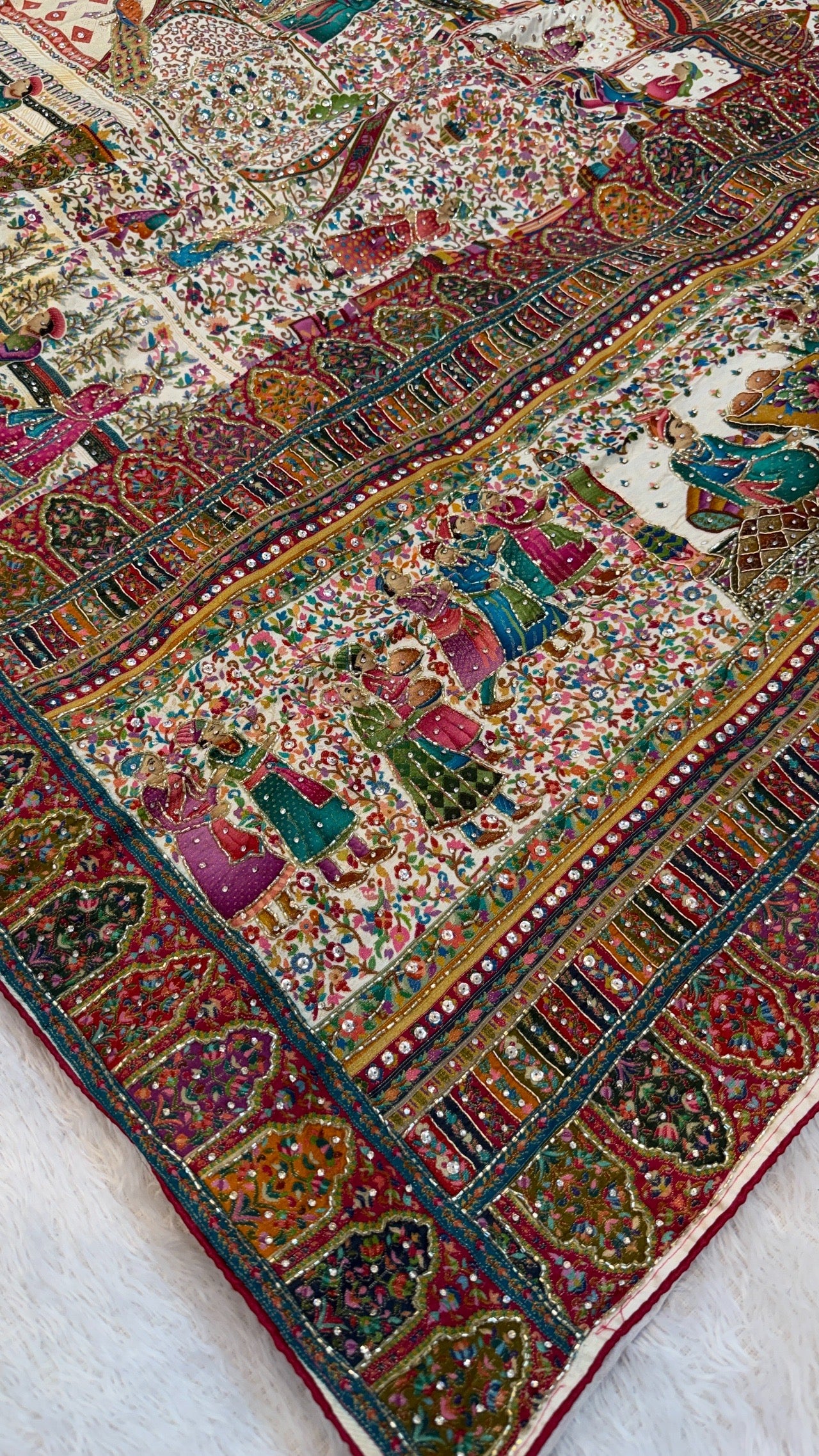 Pure Kalamkari Real Handwork Saree (6)