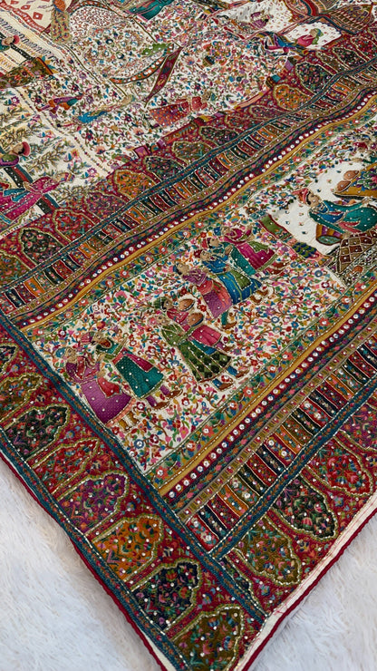 Pure Kalamkari Real Handwork Saree (6)