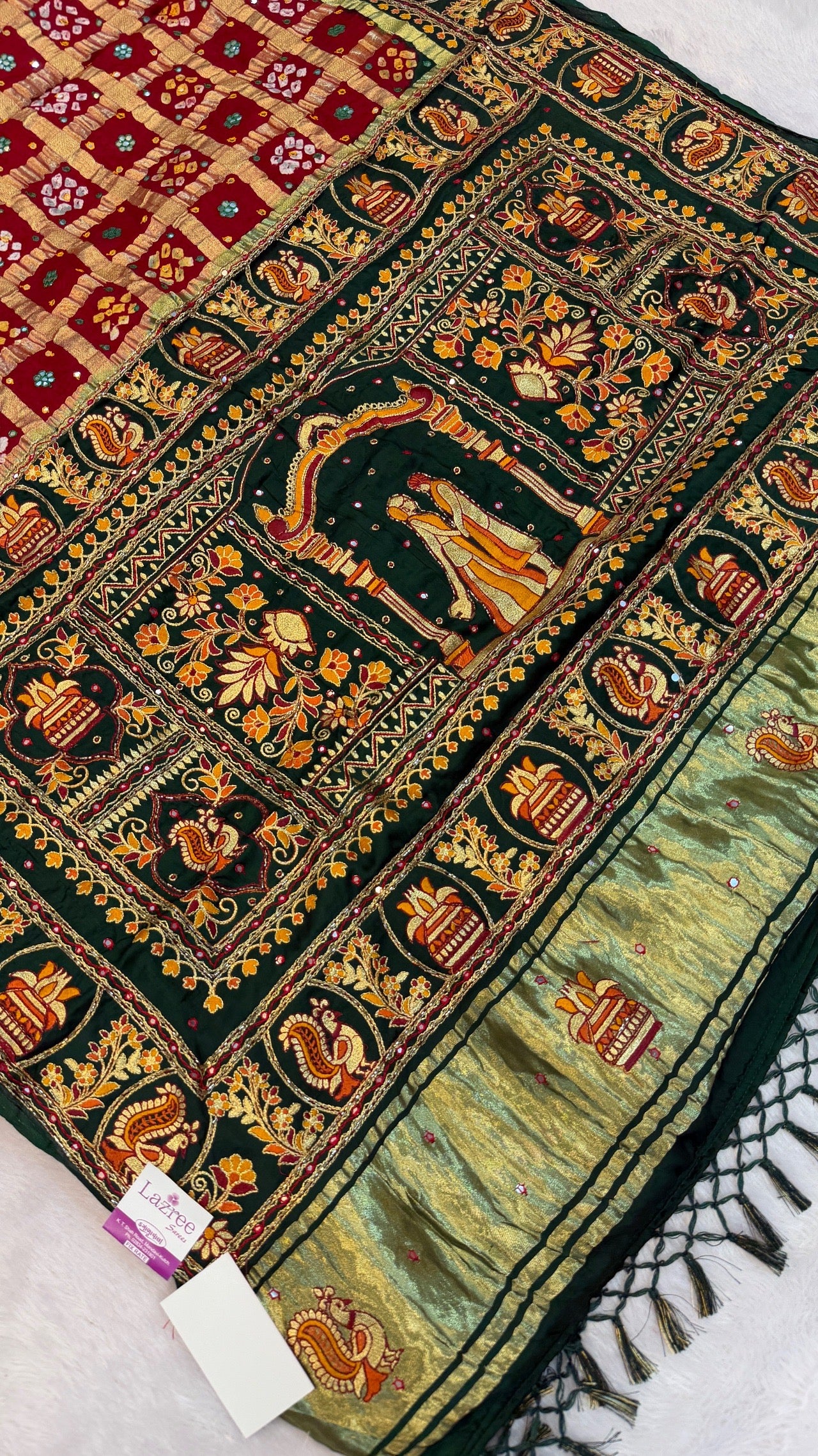 Traditional Gharchola Saree (A.)