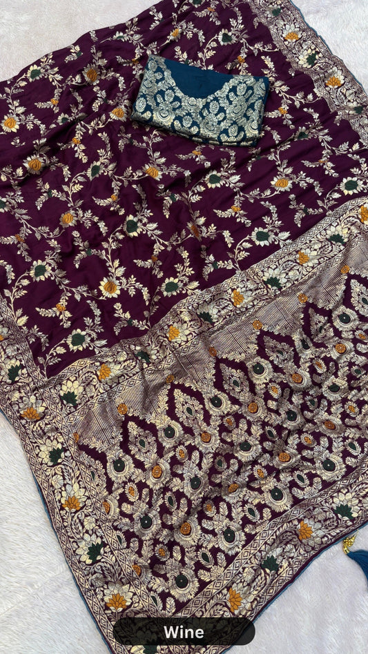 Banarasi Woven Saree with Heavy Blouse