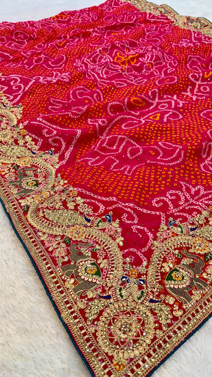 Premium Rajasthani Gharchola Bandhani Saree