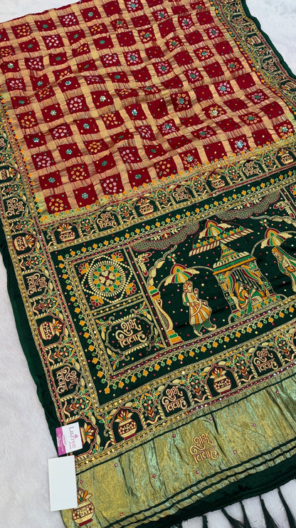 Traditional Gharchola Saree (B.)