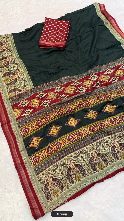 Plain Kalamkari  X Mul Cotten Saree
