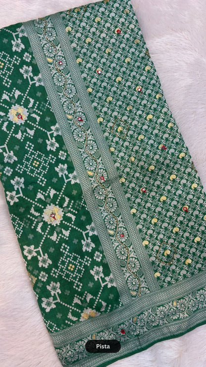 Patola Saree With Handwork