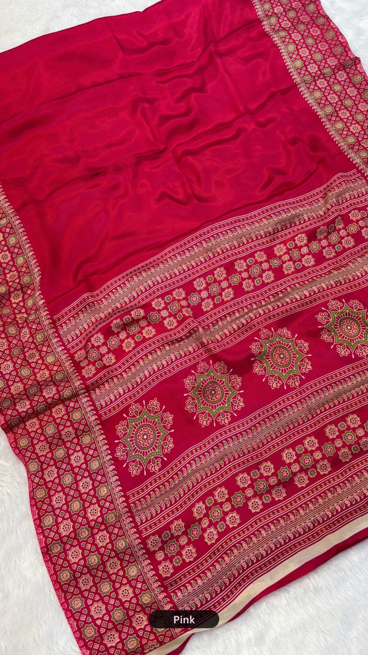 Budget Friendly Ajrakh Saree