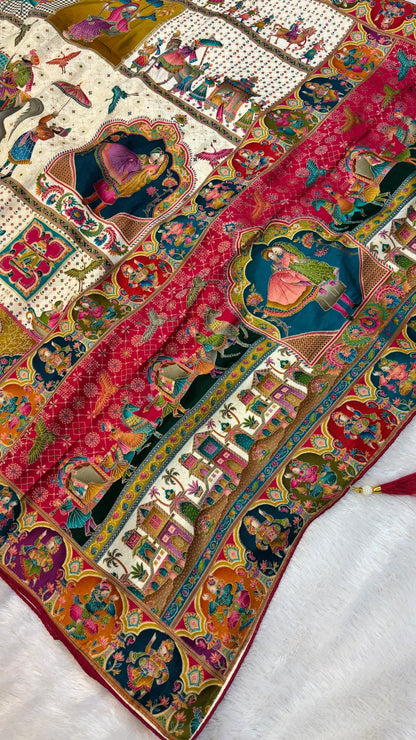 Pure Hand Weaving Kalamkari Saree