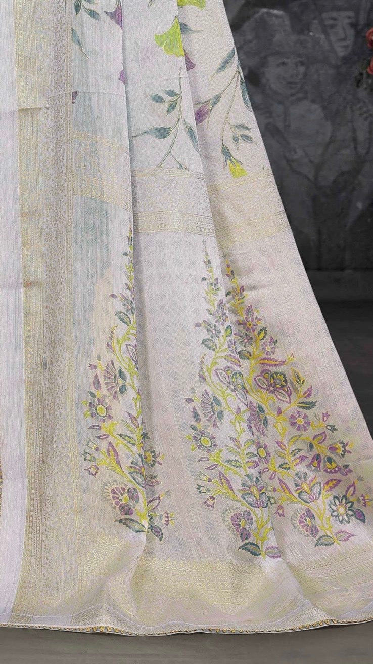 Premium Brasso Saree (Grey)