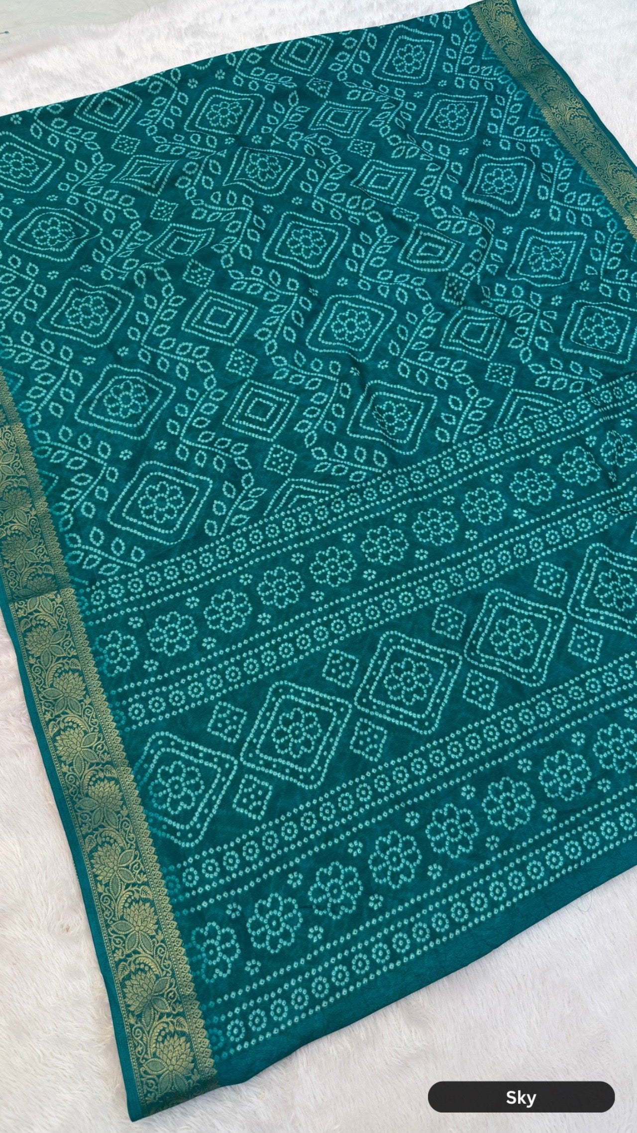 Chiffon Bandhani Saree - Perfect Festive pick !!