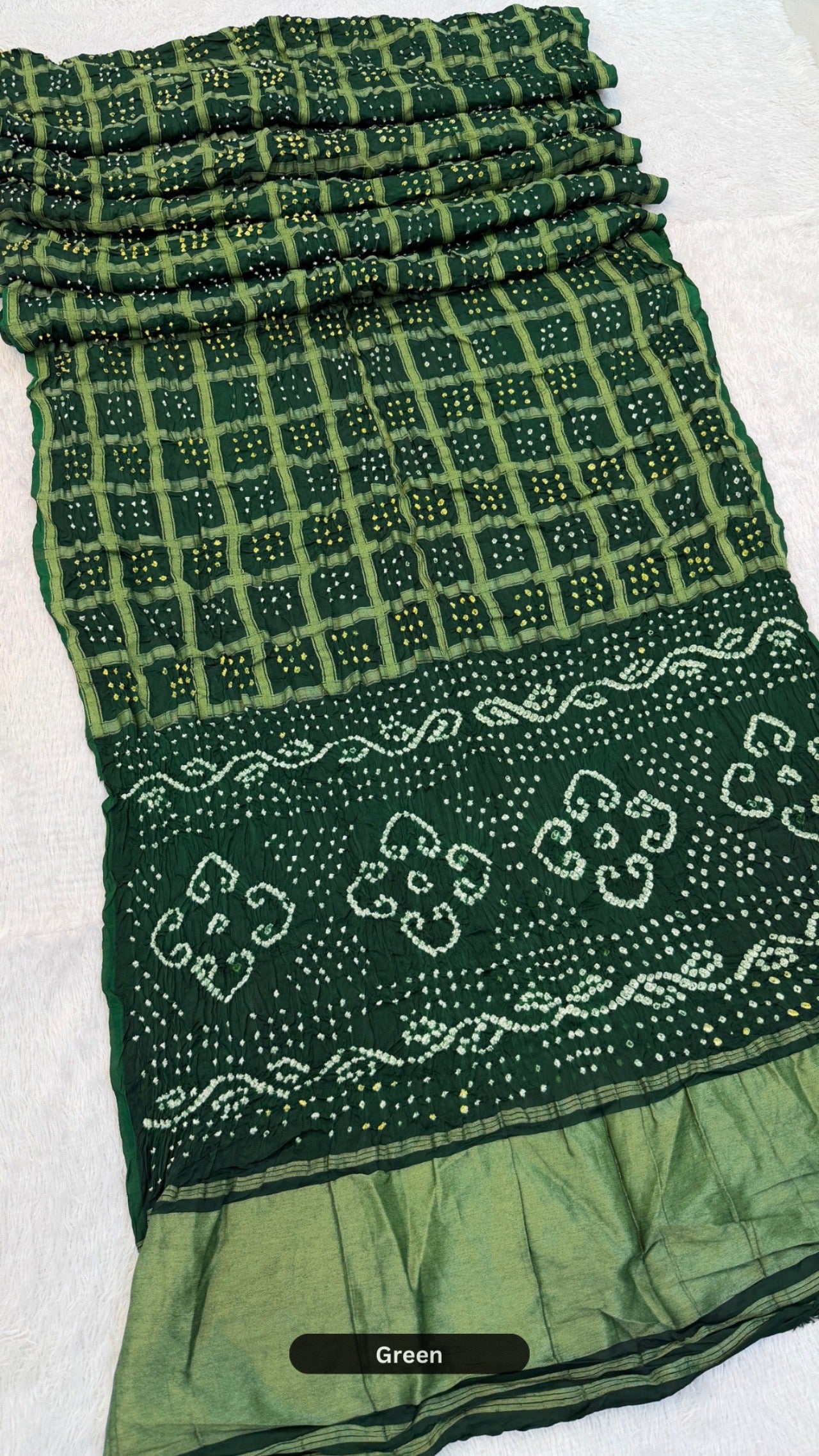 Real Bandhej Gharchola Saree By Kutchi Artisnas