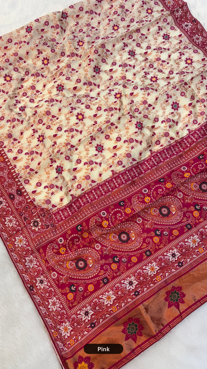 Soft Silk Rajwadi Saree (Heavy Jaal)