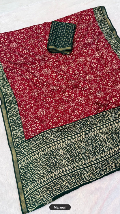 Patola X Mul Cotten Saree