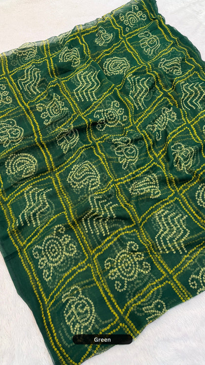 Pure Chiffon Saree (Gharchola)