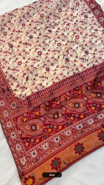 Soft Silk Rajwadi Saree (Heavy Jaal)