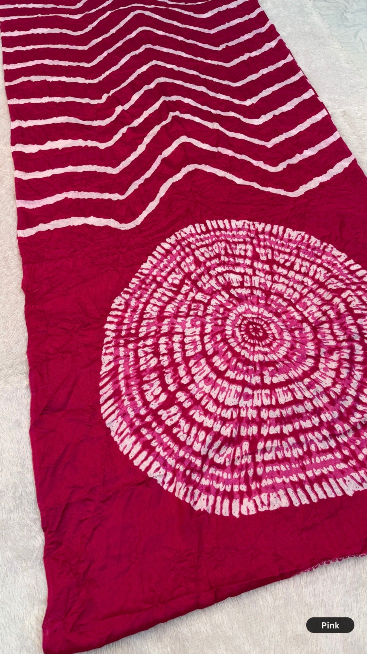 Shibori Lehariya Crush Saree