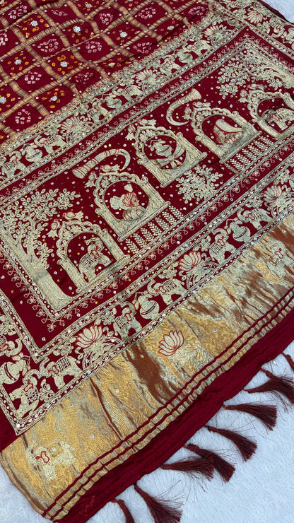 Traditional Gharchola Saree - 4002