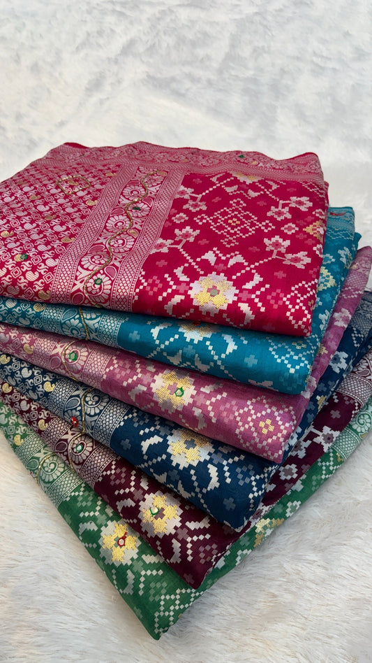 Patola Saree With Handwork