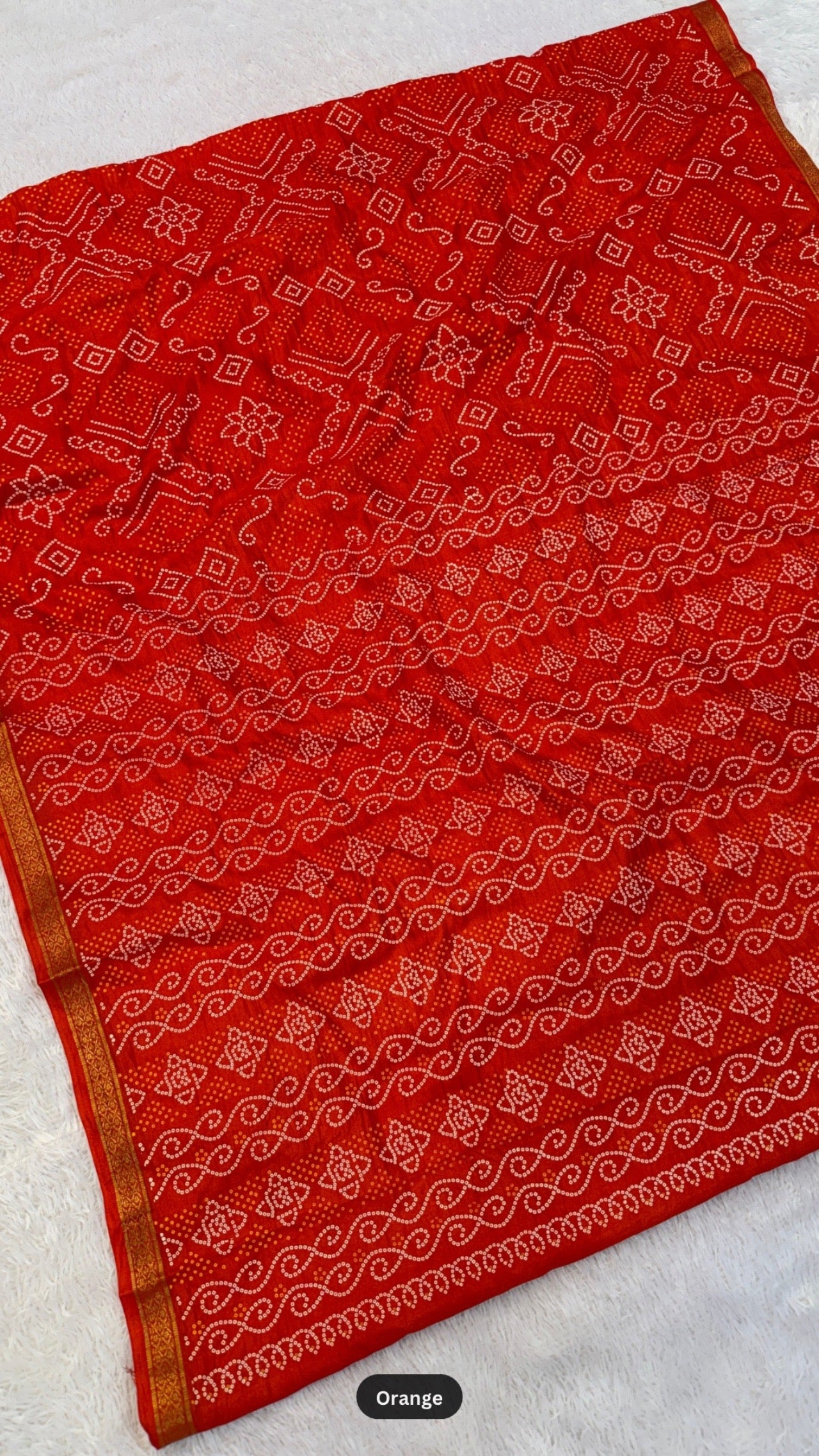 Art Silk Shikari Bandhani Saree