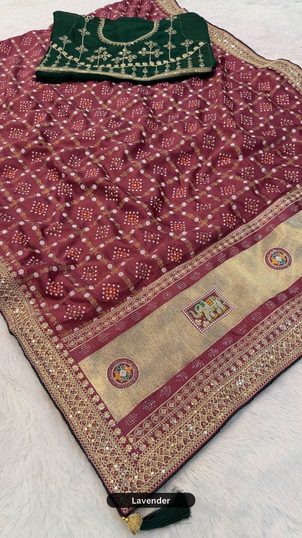 Wedding Special Rajwadi Gharchola Saree (Heavy Blouse) 2
