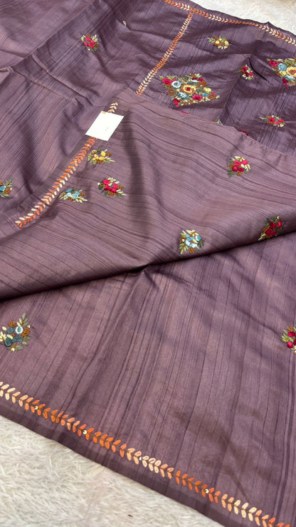 Hand Boutique French Knot Unn Work Saree (Vol.3)