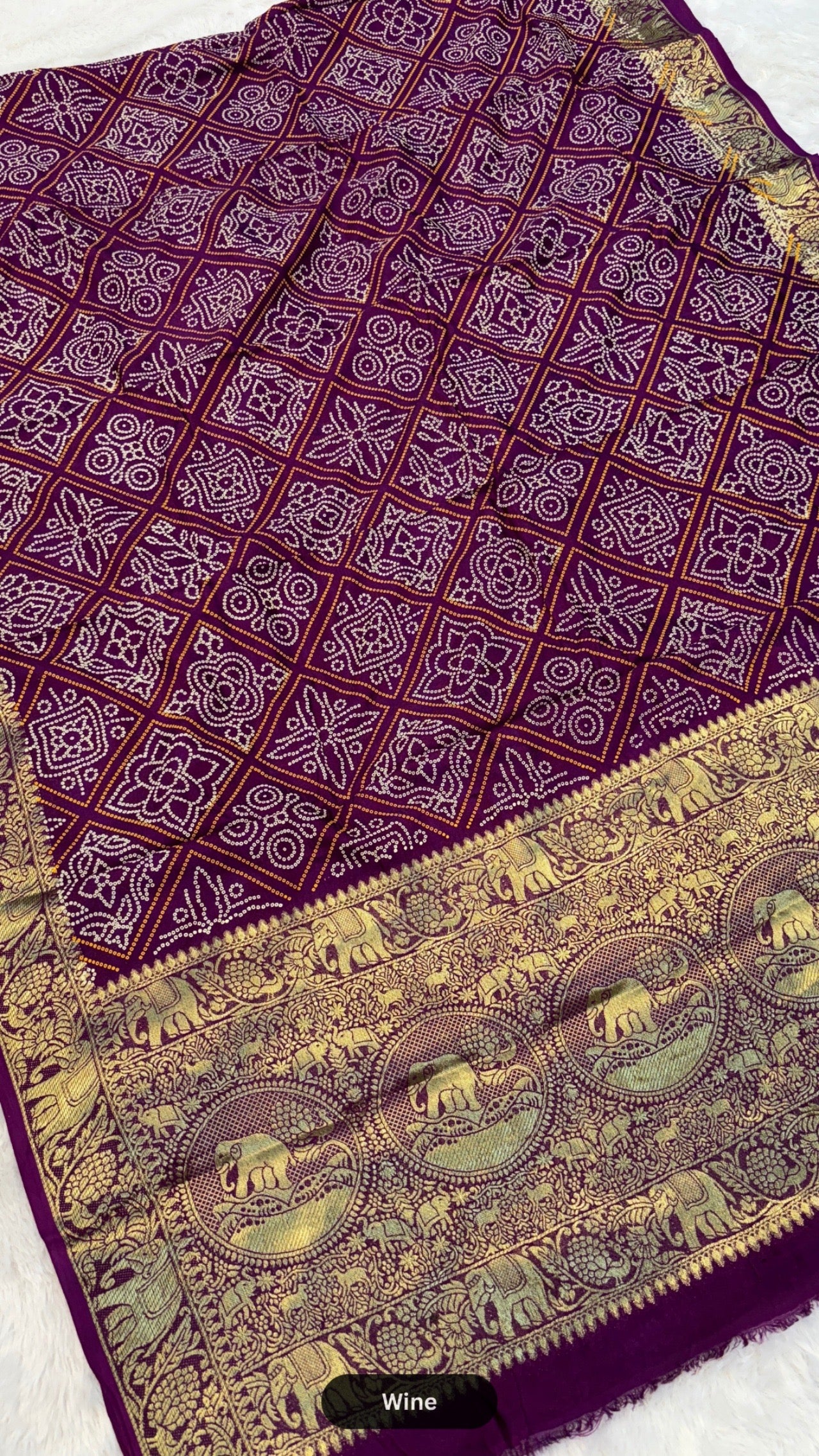 Royal Banarasi Gharchola Bandhani Saree (Gajratan)