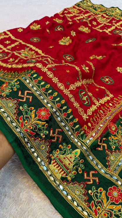 Kutchi Gharchola Saree (Kumbh)