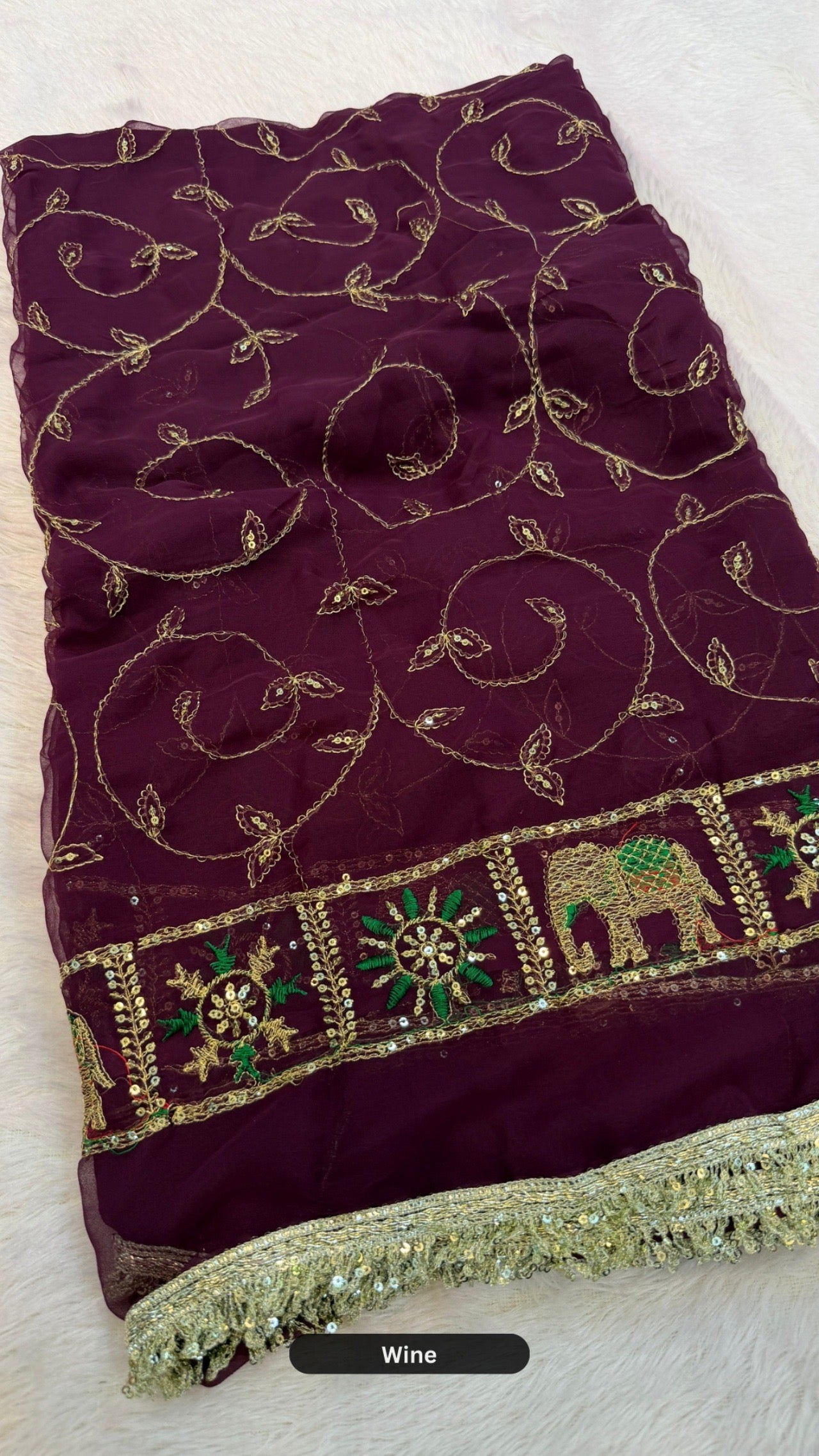 Rajawadi Saree With Trending Border