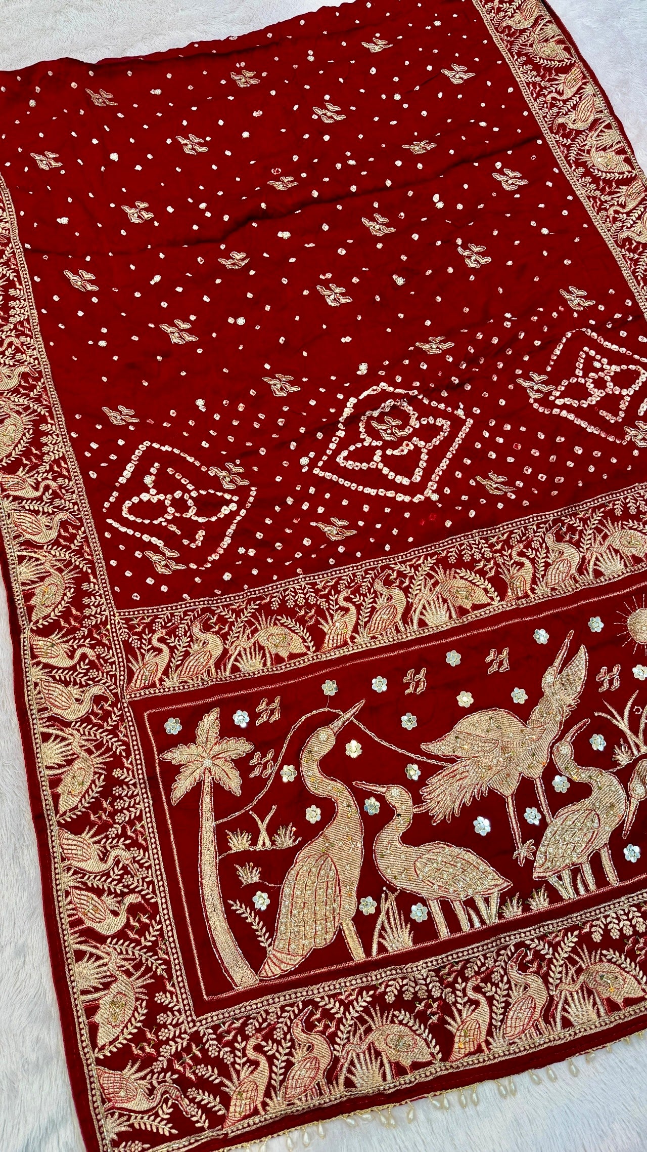 Designer Handwork Pure Gaji Bandhani